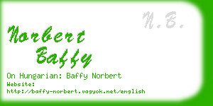 norbert baffy business card